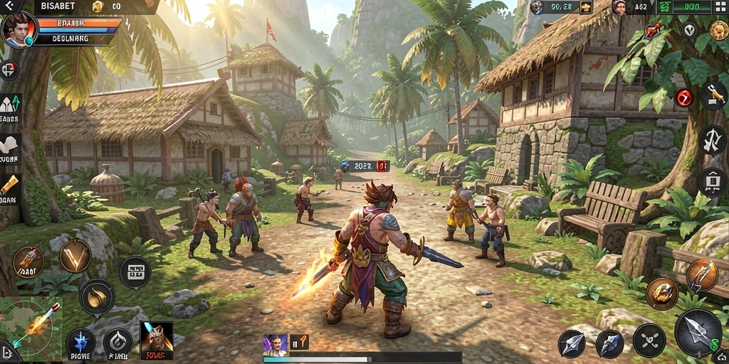 Tampilan gameplay seru dari BISABET yang penuh tantangan.