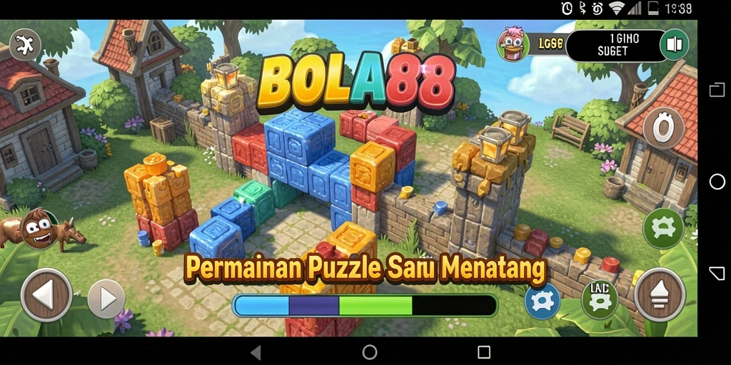 Screenshot gameplay BOLA88 menampilkan tantangan teka-teki yang menarik.