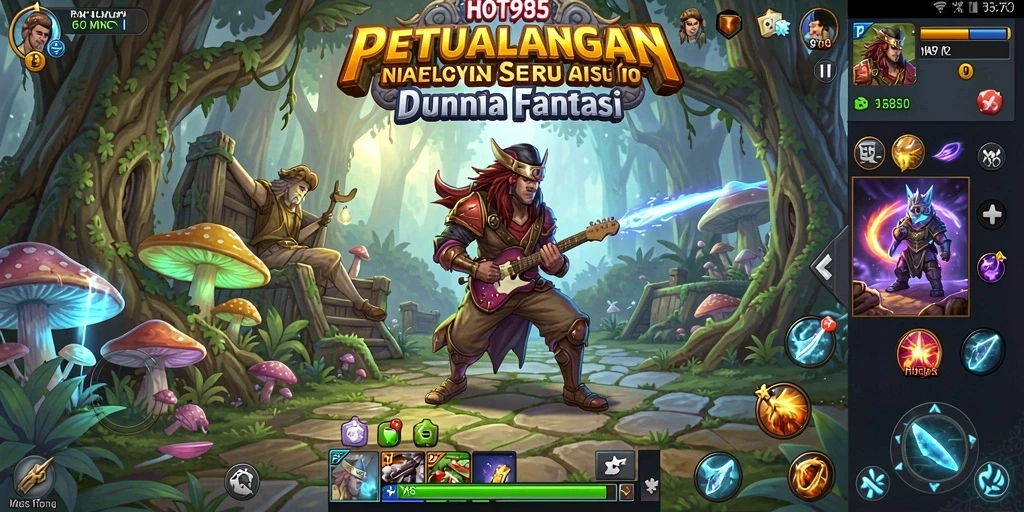Tampilan gameplay seru di dalam dunia petualangan HOT985.