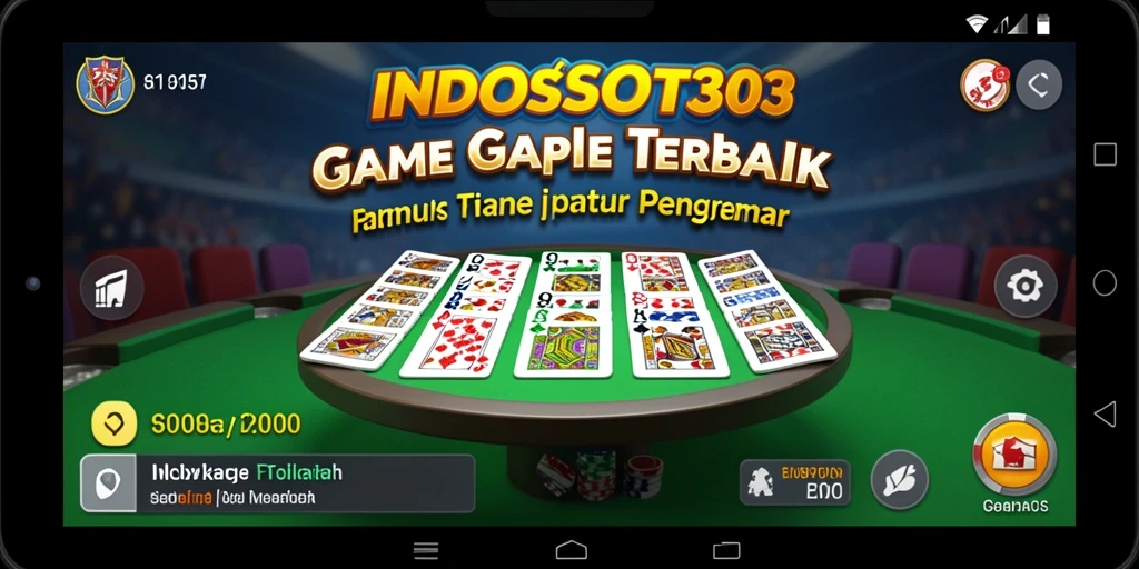 Screenshot gameplay INDOSLOT303 menampilkan suasana seru permainan Gaple.