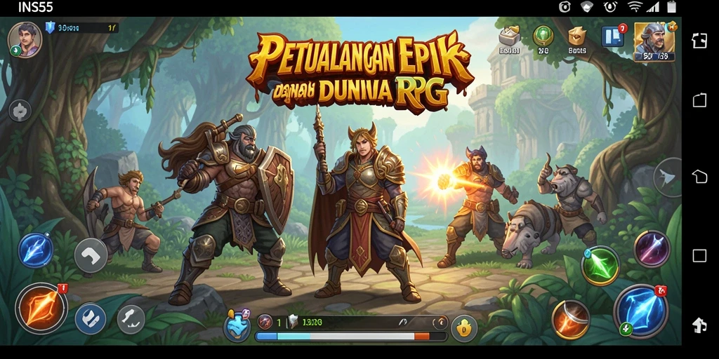 Tampilan gameplay <strong>INS55</strong> yang seru dan mengasyikkan dalam dunia RPG.