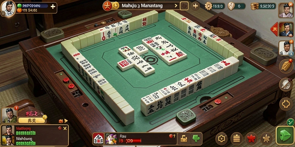 Screenshot MPOID menampilkan gameplay Mahjong yang menarik dan seru.