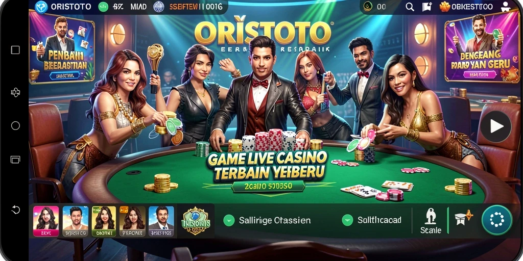 Tampilan gameplay Live Casino ORISTOTO yang menarik dan interaktif.