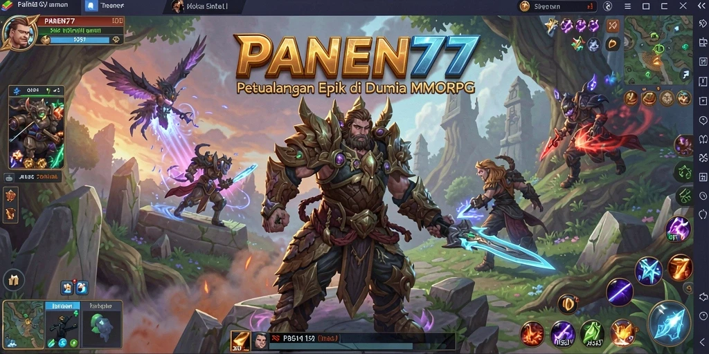 Screenshot dari gameplay epik PANEN77 dalam bentuk MMORPG.