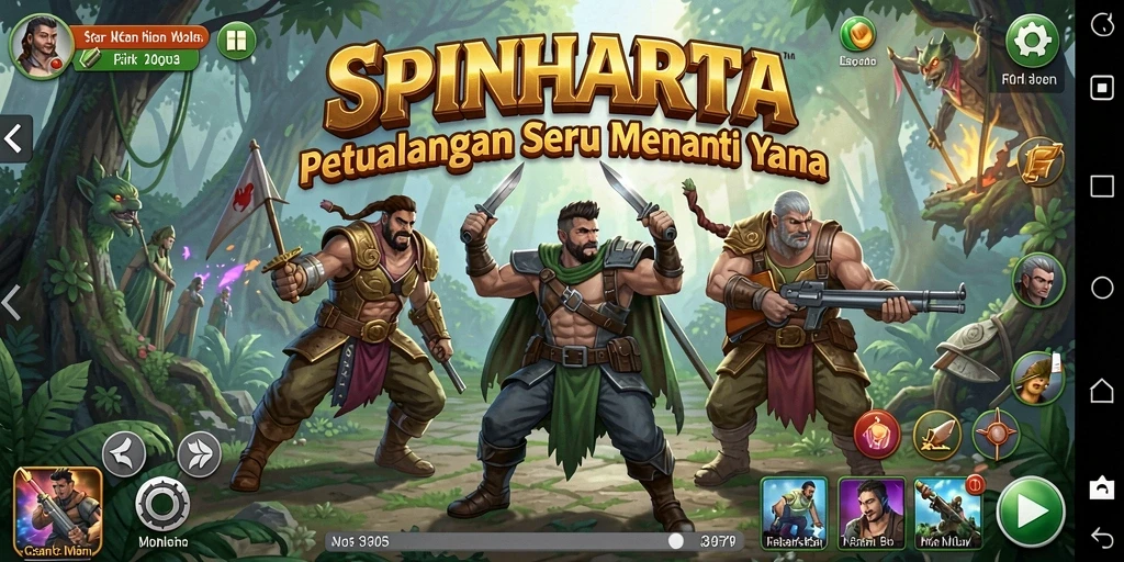 Tampilan menarik dari gameplay SPINHARTA yang penuh petualangan.