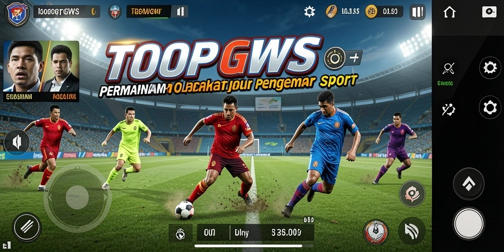 Screenshot TOOPGWS menampilkan aksi seru dalam permainan olahraga.
